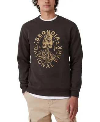 Cotton On Men's Graphic Crew Fleece Sweatshirt