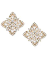 Wrapped in Love Diamond Round & Baguette Stud Earrings (1/2 ct. t.w.) in 14k Gold, Created for Macy's