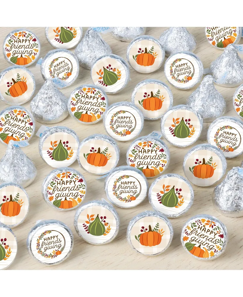 Big Dot Of Happiness Fall Friends Thanksgiving Small Round Candy Stickers  Favor Labels 324 Count - Assorted Pre