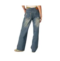 Women's Doll House low rise washed jeans - Blue