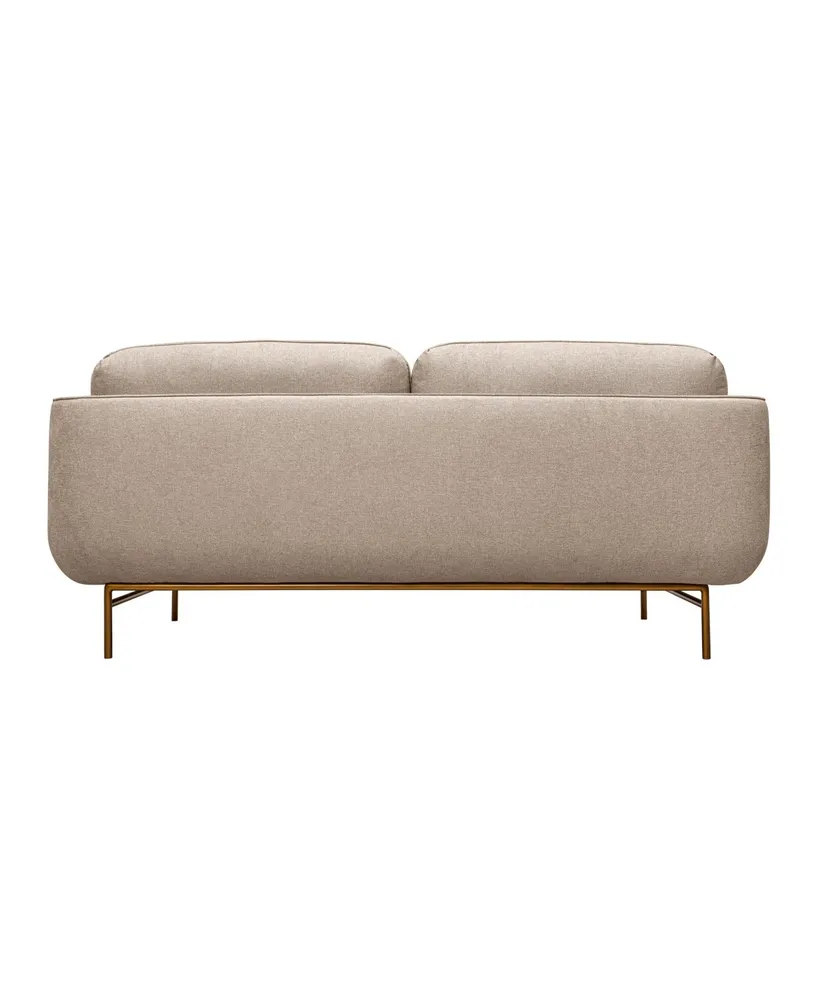 Armen Living Lilou 77" Polyester, Nylon with Metal Legs Sofa