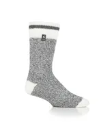 Heat Holders Men's Jeffrey Cream Block Twist Crew Sock