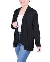 Ny Collection Petite Long Sleeve Swing Cardigan Sweater