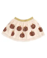 Little and Big Girls Pumpkin Tutu Skirt