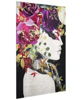 Empire Art Direct "Purple Rain" Reverse Printed Tempered Glass with Silver-Tone Leaf, 36" x 24" x 0.2" - Multi