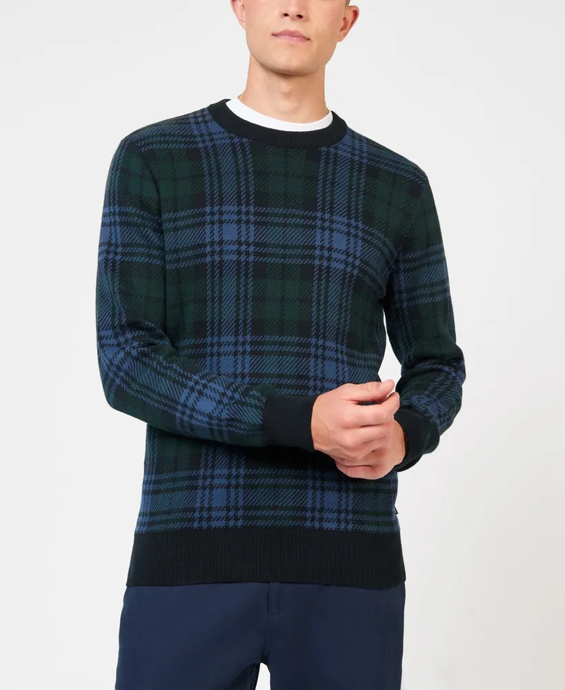 Ben Sherman Men's Blackwatch Crew Sweater