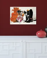 Empire Art Direct "Border Collie" Unframed Free Floating Tempered Glass Panel Graphic Dog Wall Art Print 16" x 24", 16" x 24" x 0.2" - Multi