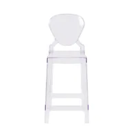 Emma+Oliver Ghost Counter Stool In Transparent Crystal With Tear Back