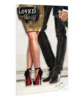 Empire Art Direct "Loved" Frameless Free Floating Tempered Glass Panel Graphic Wall Art, 48" x 32" x 0.2" - Multi