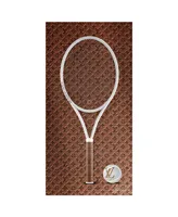 Empire Art Direct "Louis Vuitton Vibes Racquet" Frameless Free Floating Tempered Glass Panel Graphic Wall Art, 24" x 48" x 0.2"