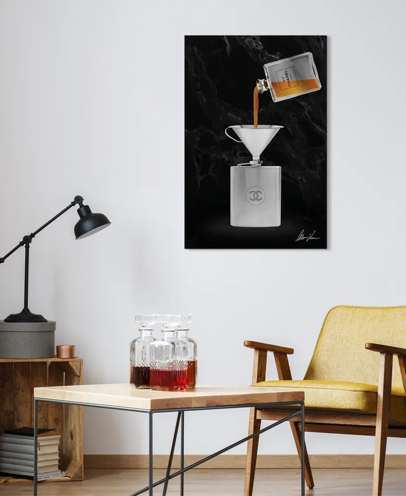 Empire Art Direct "Coco Lavish Libations" Frameless Free Floating Tempered Glass Panel Graphic Wall Art, 24" x 36" x 0.2"