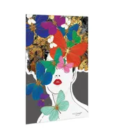 Empire Art Direct "BLIndfolded" Frameless Free Floating Tempered Glass Panel Graphic Wall Art, 48" x 32" x 0.2" - Multi