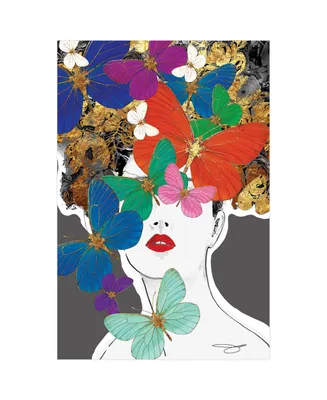 Empire Art Direct "BLIndfolded" Frameless Free Floating Tempered Glass Panel Graphic Wall Art, 48" x 32" x 0.2" - Multi
