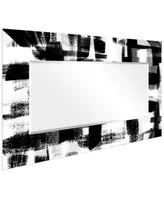 Empire Art Direct "Jam Session Ii" Rectangular Beveled Mirror on Free Floating Printed Tempered Art Glass, 72" x 36" x 0.4"