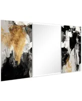 Empire Art Direct "Gray Skies" Rectangular Beveled Mirror on Free Floating Printed Tempered Art Glass, 32" x 64" x 0.4"