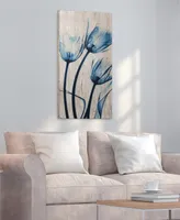 Empire Art Direct "Tulips is Blue" Fine Radiographic Photography Giclee Printed Directly on Hand Finished Ash Wood Wall Art, 24" x 48" x 1.5"