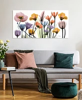 Empire Art Direct "Flowerscape Portrait" Frameless Free Floating Tempered Glass Panel Graphic Wall Art, 24" x 48" x 0.2"