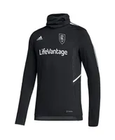 Men's adidas Black Real Salt Lake Cold.rdy Raglan Warmup Pullover Jacket