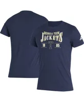 Men's adidas Navy Georgia Tech Yellow Jackets Along The Shadow Tri-Blend T-shirt