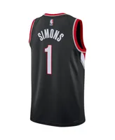 Men's and Women's Nike Anfernee Simons Black Portland Trail Blazers Swingman Jersey - Association Edition