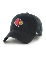 Men's '47 Brand Black Louisville Cardinals Franchise Fitted Hat