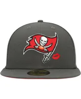 Men's New Era Pewter Tampa Bay Buccaneers Lips 59FIFTY Fitted Hat