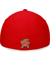 Men's Top of the World Red Maryland Terrapins Deluxe Flex Hat