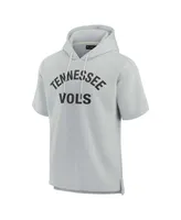 Men's and Women's Fanatics Signature Gray Tennessee Volunteers Super Soft Fleece Short Sleeve Pullover Hoodie