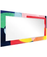 Empire Art Direct "Pop Perpetuity Ii" Rectangular Beveled Mirror on Free Floating Printed Tempered Art Glass, 54" x 28" x 0.4" - Multi