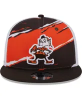 Men's New Era Brown Cleveland Browns Historic Tear Trucker 9FIFTY Snapback Hat