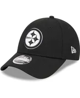 Men's New Era Black Pittsburgh Steelers Main B-Dub 9FORTY Adjustable Hat