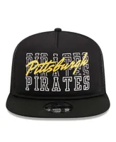 Men's New Era Black Pittsburgh Pirates Street Team A-Frame Trucker 9FIFTY Snapback Hat