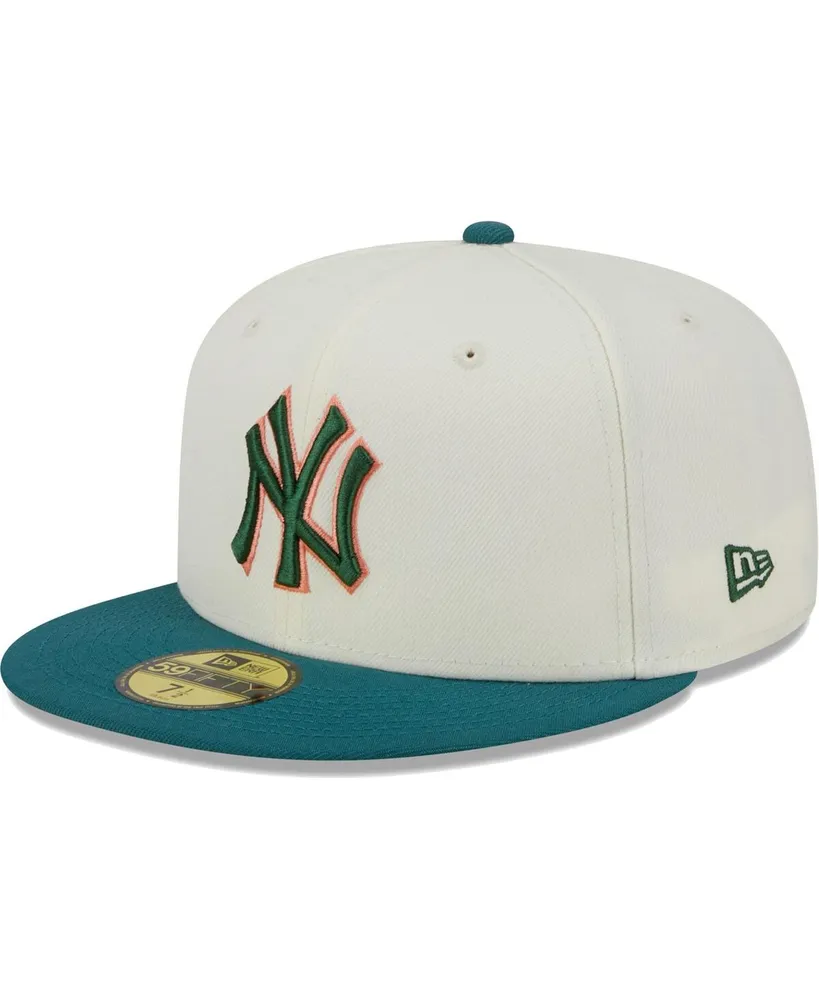 Men's New Era Cream York Yankees Chrome Evergreen 59FIFTY Fitted Hat