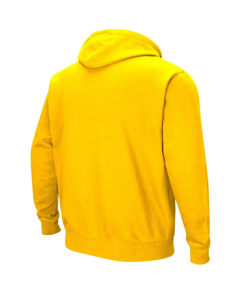 Men's Colosseum Maize Michigan Wolverines Sunrise Pullover Hoodie