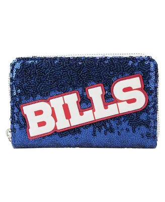 Women's Loungefly Buffalo Bills Sequin Zip-Around Wallet