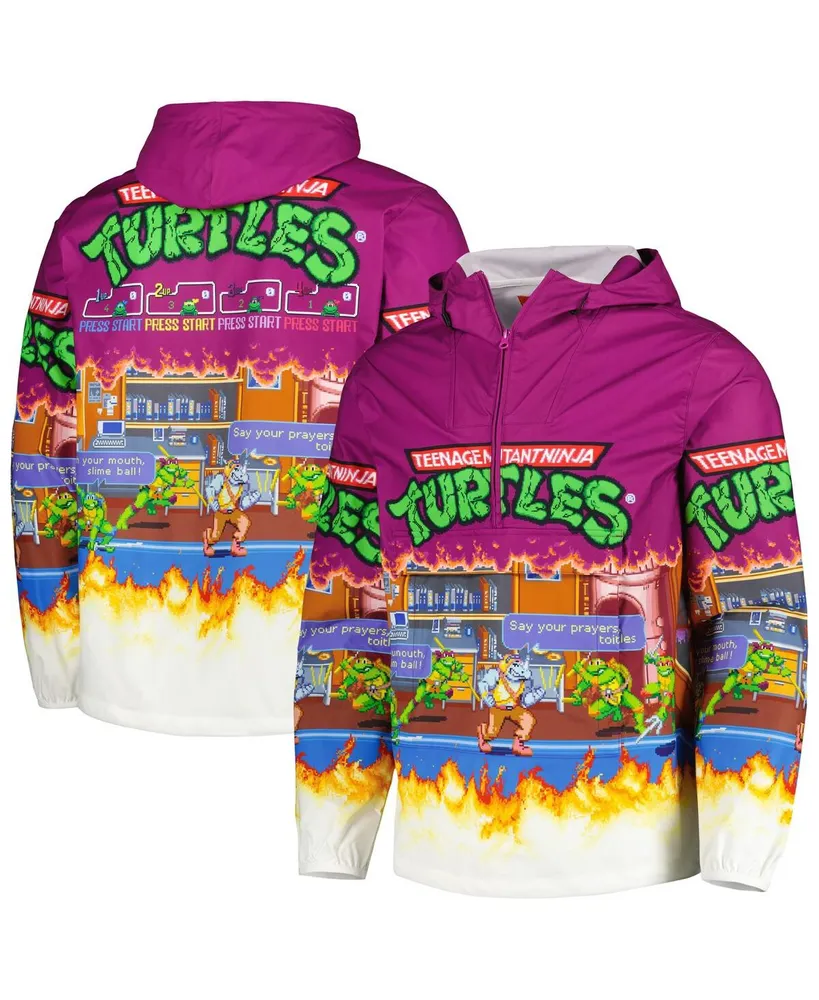 Men's Chalk Line Purple Teenage Mutant Ninja Turtles Half-Zip Lightweight Jacket