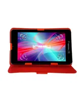Linsay New 7" Tablet Quad Core 2GB Ram 64GB Storage Android 13 with Red Case