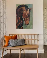 Empire Art Direct "Thoroughbred- Horse Portrait" Fine Giclee Printed Directly on Hand Finished Ash Wood Wall Art, 36" x 24" x 1.5"