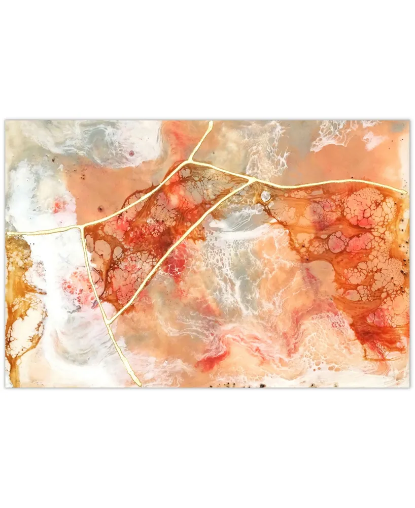 Empire Art Direct "Coral Lace I" Frameless Free Floating Tempered Glass Panel Graphic Wall Art, 48" x 32" x 0.2"