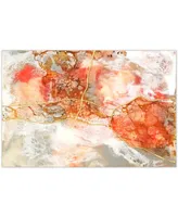 Empire Art Direct "Coral Lace Ii" Frameless Free Floating Tempered Glass Panel Graphic Wall Art, 48" x 32" x 0.2"