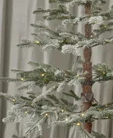 Seasonal Sierra Pine 7.5' Pe Lightly Flocked Tree, 1180 Tips, 300 Warm LEDs, Remote, Storage Bag, Ez-Connect Pole