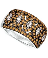 Le Vian Vanilla Diamond & Chocolate Diamond Ring (1-1/5 ct. t.w.) in Platinum