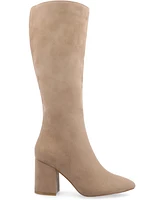 Journee Collection Women's Ameylia Block Heel Knee High Dress Boots