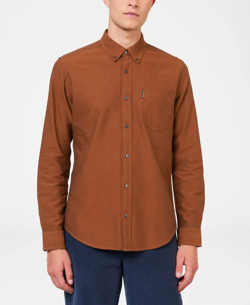 Ben Sherman Men's Iconic Oxford Single-Pocket Button-Down Long-Sleeve Shirt