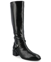 Journee Collection Women's Rhianah Block Heel Knee High Riding Boots