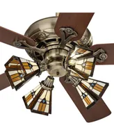 52" Trilogy Rustic Farmhouse Indoor Ceiling Fan with Led 4