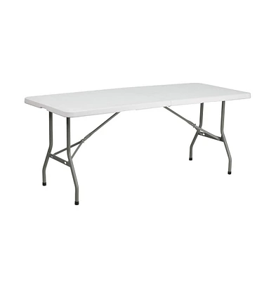 Emma+Oliver 6-Foot Bi-Fold Plastic Folding Table
