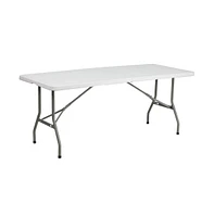 Emma+Oliver 6-Foot Bi-Fold Plastic Folding Table