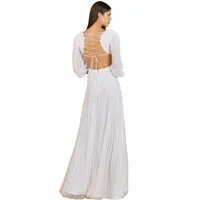 Lara Women's 3/4 sleeve Cut Out Wedding Dress
