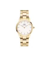 Daniel Wellington Women's Iconic Link Gold-Tone Stainless Steel Watch 28mm